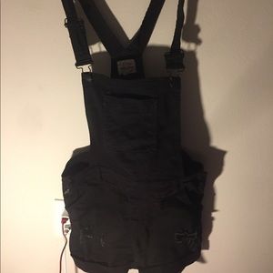 All black overalls (shorts)